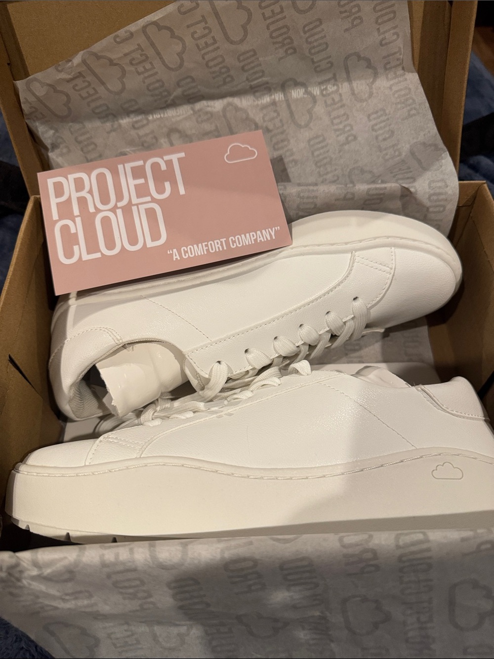 Project Cloud Women’s White Low-Top Sneakers